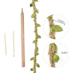 Fio de juta natural com folhas artificiais, Serapilheira, Fita de folha para casa, Casamento, Decoração para festa na selva, 10m - Image 5