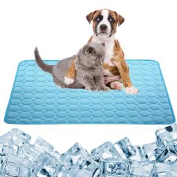 Cama respirável para cães e gatos Esteira de resfriamento grande almofada de canil cobertor auto-refrigerador caixa do sono, verão - Image 1