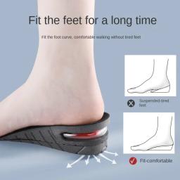 Palmilhas para Aumentar Altura para Homens e Mulheres, Almofada para Sapatos Elevador, Tênis Unisex, Inserção de Elevação do Salto, Altura Metade, 3-6cm - Image 2