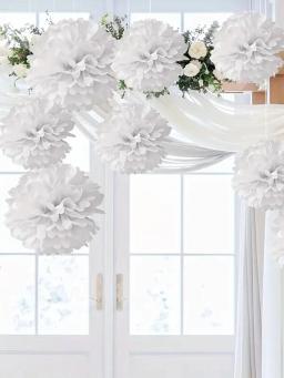 Pom Pom Pom Decorações Penduradas para Festas De Aniversário, Festa De Casamento, Decorações De Graduação, 9 Papel - Image 3