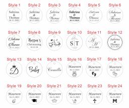 30 pçs personalizado ouro/prata redonda confetes decoração do casamento logotipo personalizado garrafa etiquetas baptismo festa de aniversário presente diy doces tags - Image 2