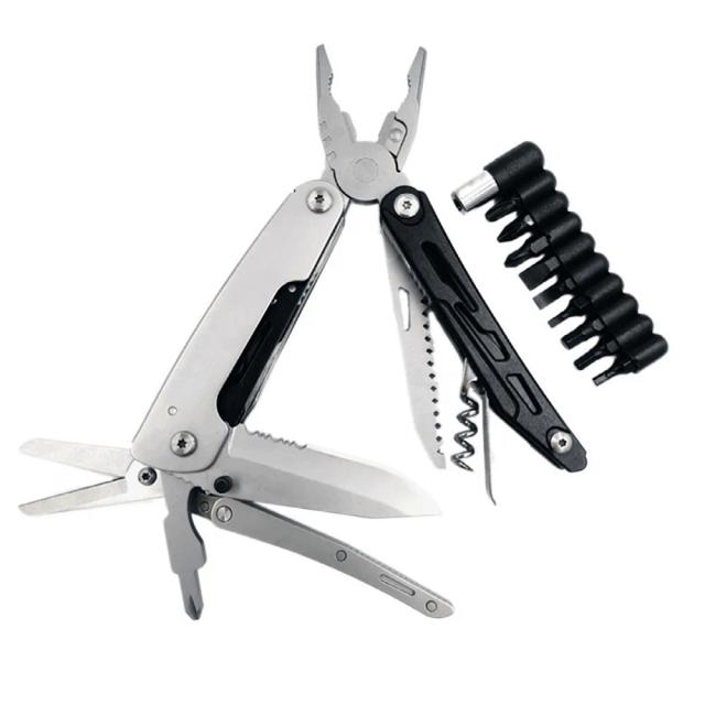 Acampamento ao ar livre: Faca multitool dobrável com alicate, tesoura e cortador de fio para sobrevivência e EDC