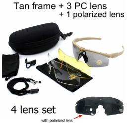 Outdoor Fotocromático Caça Tactical Óculos, Polarização Balística Óculos, Cor Bala Tiro Goggle, 3.0 - Image 3