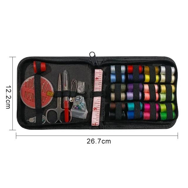 Kits de Costura Portáteis Multifuncionais com Acessórios para Bordado e Acolchoamento Manual