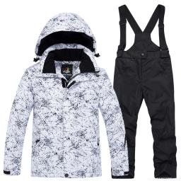 Fato de neve impermeável para homens e mulheres, roupas de snowboard, calças de esqui, roupas esportivas ao ar livre, traje de inverno 30 quente - Image 4