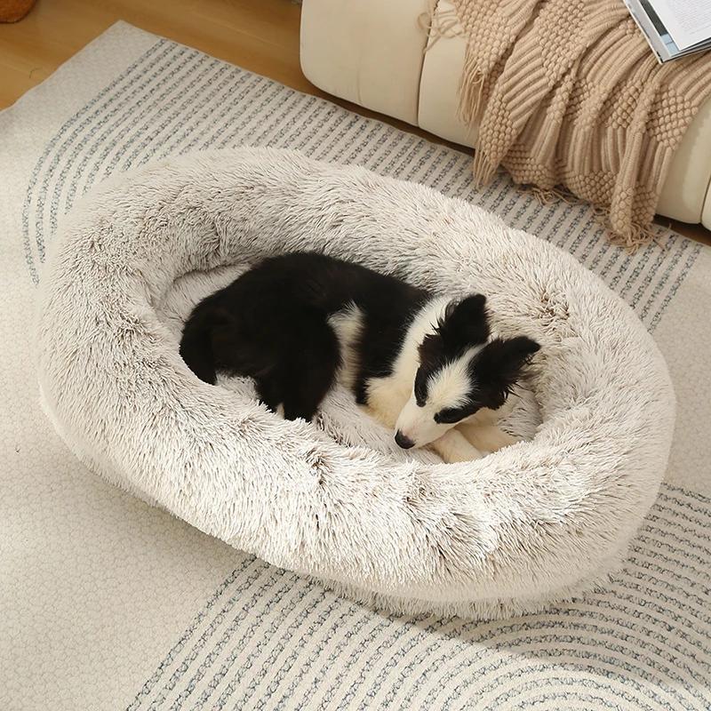 Cama grande do cão do anel do luxuoso, casa de cachorro, tapetes de dormir no assoalho, sofá, canil almofada do colchão - Image 1