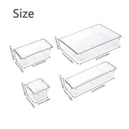 Clear Plastic Gaveta Organizadores Set, Desk Divisores Bins, Caixa de armazenamento para o quarto, cômoda, maquiagem do escritório, Gadgets Jóias, 7 Pcs, 14 Pcs - Image 6