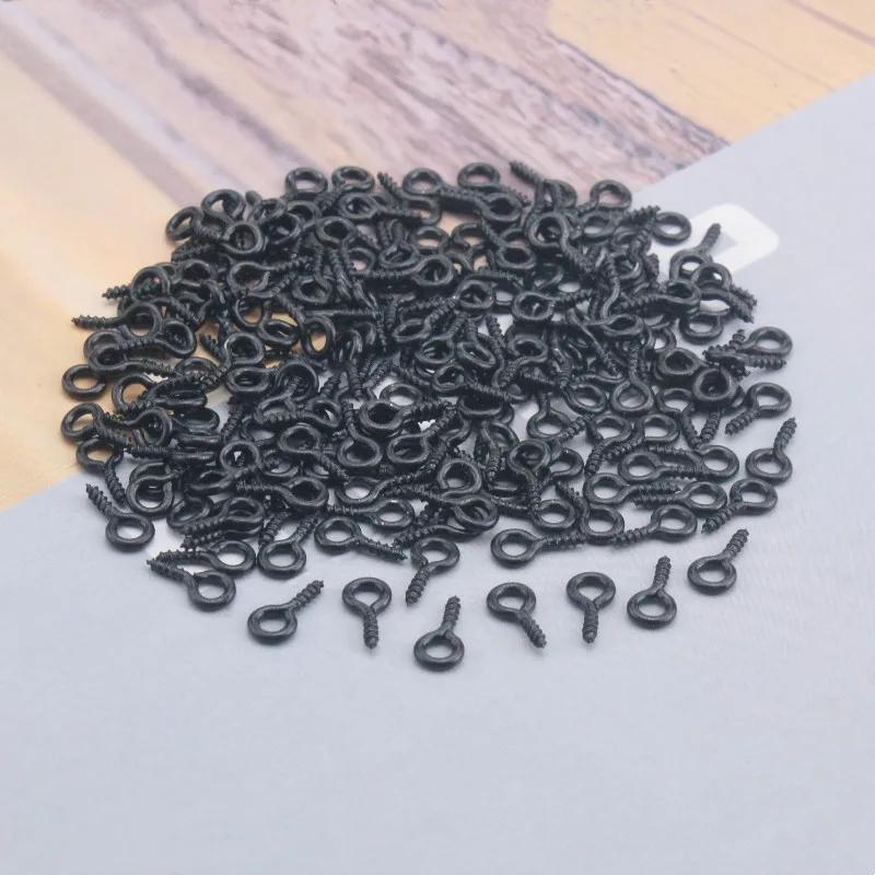50-300 pçs pequenos pequenos mini pinos de olho ganchos ilhós parafuso rosqueado 10 cores prendedor prego para diy jóias fazendo descobertas - Image 1