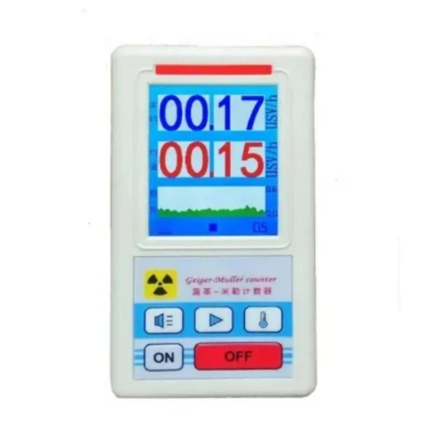 Detector de Radiação Nuclear BR-6: Contador Geiger e Dosímetro Pessoal com Tela LCD para Raio X, Beta e Gama