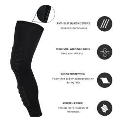 Honeycomb Joelho Compressão Mangas para Adultos, Basketball Pad, Leg Sleeve, Joelho Brace, Protetor, Esportes, 1Pc - Image 2