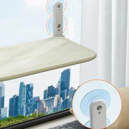Rede dobrável para janela de gato, pano respirável, cama de gato, casa com 4 ventosas fortes, acessórios para animais de estimação - Image 4
