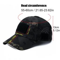 Boné de beisebol camuflado masculino com velcro, chapéu de sol respirável de verão para pesca, caminhadas, esportes ao ar livre, fácil para segurar óculos de sol, 1 peça - Image 6