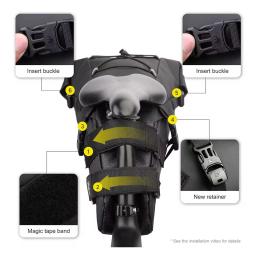 Impermeável dobrável bicicleta Saddle Bag, MTB Road Bicycle, Ciclismo cauda saco traseiro, Tronco Acessórios, 10L, 13L - Image 6
