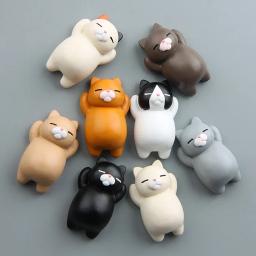 Japonês honesto gato kawaii ímãs dos desenhos animados gato bonito em miniatura ornamentos geladeira ímã acessórios de decoração da cozinha presentes ideia - Image 2