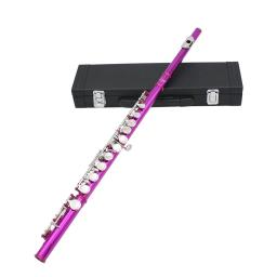 Slade flauta de tom c com 16 buracos, chave e, rosa vermelha, instrumento profissional de sopro, chave fechada, tubo de cuproníquel, kit para iniciantes - Image 1