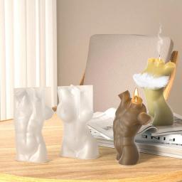 Masculino e Feminino Corpo Vela Silicone Mold, Forma de gesso, Escultura Arte, Aromaterapia Gesso, Decoração Home, Handmade Presente - Image 2