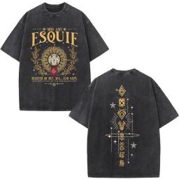 Esquie clair obscur expedição 33 vintage lavado t camisas fãs do jogo presente t camisa das mulheres dos homens roupas moda manga curta camiseta - Image 2