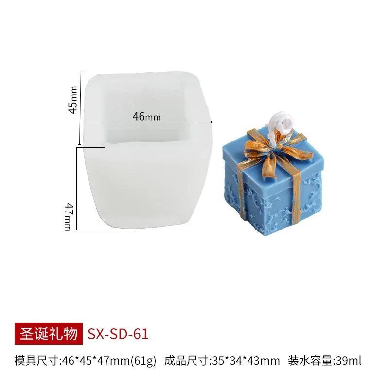 Vela perfumada de natal molde de silicone carta de natal fragrância cilíndrica vela ornamento ferramentas de fabricação de velas - Image 1
