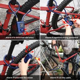 Bloqueio de bicicleta, alarme inteligente, acessórios de bicicleta, controle Bluetooth, gerenciamento remoto de celular IP55 à prova d'água - Image 4