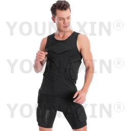 Colete Respirável Anti-Colisão Unisex, Proteção no Peito, Preto, Basquete, Futebol, Corrida, Ciclismo, Parte Superior Esportiva, Tanque, Vest, M, L, XL, 2XL, 3XL - Image 4