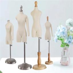 Plástico Feminino Manequim Corpo De Costura Para Roupas, Busto Vestido Com Tecido De Algodão, Pernas Para Calças, Busto Can Pin E168, 1/2 - Image 6