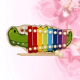 1 caixa de desenhos animados serinette crianças brinquedos infantis de madeira mão bater piano xilofone crianças - Image 5
