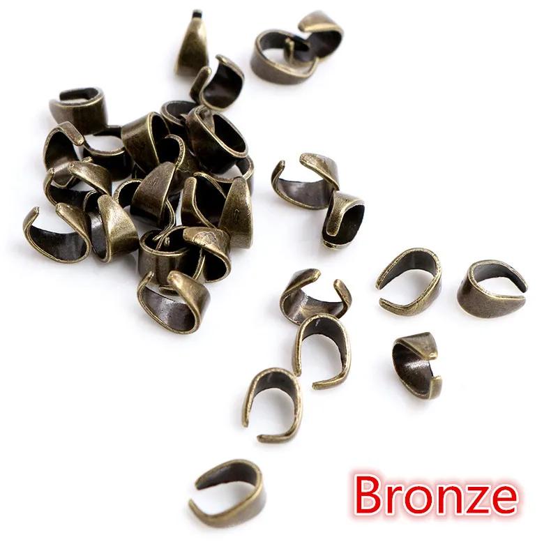 50 pçs/lote stianless ferro pingente clipes pitada bail fechos fivela charme colar gancho conector para diy jóias fazendo bandeja camafeu - Image 1