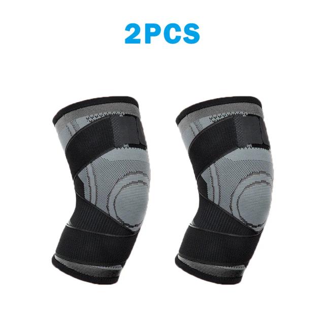 Joelheiras Pressurizadas Elásticas para Esportes - Suporte Ideal para Basquete e Voleibol, Protetor Médico para Artrite e Articulações, Pacote com 2 Peças