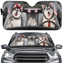 Pára-brisas engraçado para carros, Auto Sun Shade, Presente para ele, Acessórios para cães, Decoração Pug - Image 4