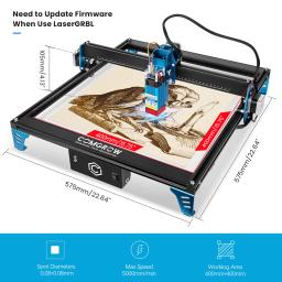 COMGROW Máquina De Gravura De Corte A Laser De Alta Precisão, Roteador De Madeira, Impressora De Logotipo De Madeira, 40 W, 48W FAC, CNC - Image 6