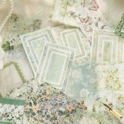 Vintage Material Papel Adesivos Combo Kit, Decor Scrapbooking, Lace Background, Colagem Álbum de Fotos, Lixo Diário DIY, 25Pcs - Image 5