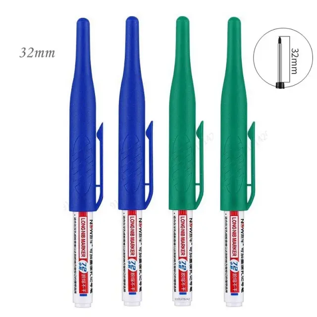 Conjunto de 4/5 Canetas Marcadoras à Prova d'Água para Decoração em Madeira - 20 e 32mm, Cabeça Longa e Multiuso
