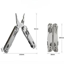 Equipamento portátil multiuso para camping ao ar livre com kit de ferramentas, alicate multiferramenta, dobrável e de travamento automático, aço inoxidável duro - Image 6