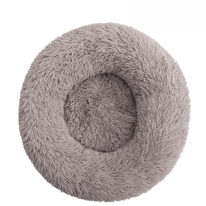 Ninho redondo de pelúcia longo para pet, criativo macio e confortável, cama para cães e gatos, pet pet pet pet, inverno - Image 1