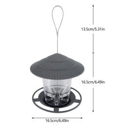 Jardim gazebo pendurado alimentador de pássaros selvagens recipiente ao ar livre com pendurar corda pet pássaro alimentação casa tipo alimentador de pássaros novo dropshipping - Image 6