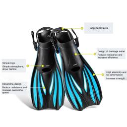 Nadadeiras De Mergulho De Natação Não-Deslizamento Profissional, Mergulho De Borracha, Nadadeiras Para Adultos, Flexível, Conforto, TPR, Esportes Aquáticos, Sapatos De Praia - Image 4