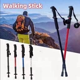 Bastões de trekking com absorção de choque, dobrável, ultraleve, adequado para acampamento ao ar livre, montanhismo, mochila e viagem - Image 1
