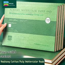 Papel Aquarela Profissional, Livro de Pintura Graffiti Pintado à Mão para Artista, 100% Algodão, 32K, 16K, 8K, 4K, A3, A4, A5, 300gsm, 20 Folhas - Image 3