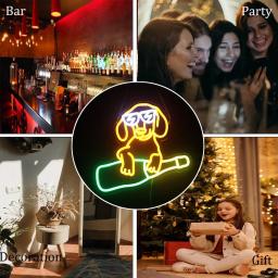 Bassê Neon Sign Para Jogos de Quarto Infantil, Animais De Estimação, Decoração em Bar, Cachorros Amantes, Presentes de Natal e Aniversário - Image 5