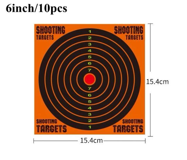 Alvo Pegajoso para Paintball e Softair 12" e 6" - Ideal para Prática de Tiro CS