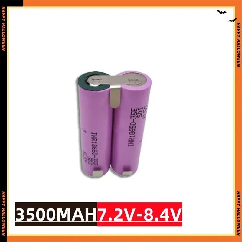 2S1P-6S2P 18650 35E 3500mAh 7000mAh 7.4V 12.6V 14.8V 18V 25.2V 29.6V para baterias de chave de fenda solda 18650 bateria - Image 1