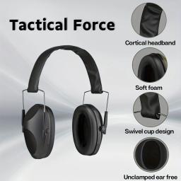 Protetor auricular para tiro e caça, Earmuffs, redução de ruído, proteção auditiva, à prova de som, tático - Image 1