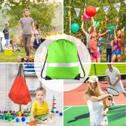 Mochila Reflexiva com Cordão, Esporte de Natação Ginásio Ao Ar Livre, Saco Portátil De Viagem, Bolso De Praia Impermeável Cinch, Homens e Mulheres, 43x34cm - Image 6