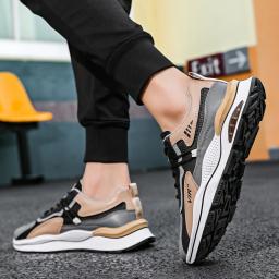 Sapato leve de sola macia masculino, tênis de corrida respirável, calçados esportivos casuais elevados, amortecido e confortável, novo, verão - Image 2