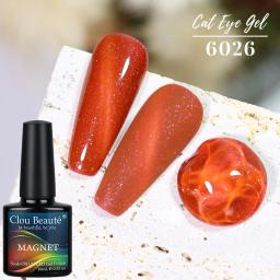 Clou Beaute Vermelho Verde Glitter Olho de Gato Unhas Gel Magnético Esmalte Semi Permanente Soak Off UV LED Verniz para Manicure - Image 3