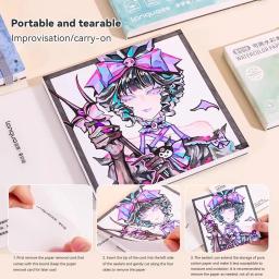 Livro de Papel Aquarela Tearable, 100% Algodão, Mini Jornal, Caderno de Desenho, Estudante de Arte, Sketchbook, Pintura, 300g - Image 4