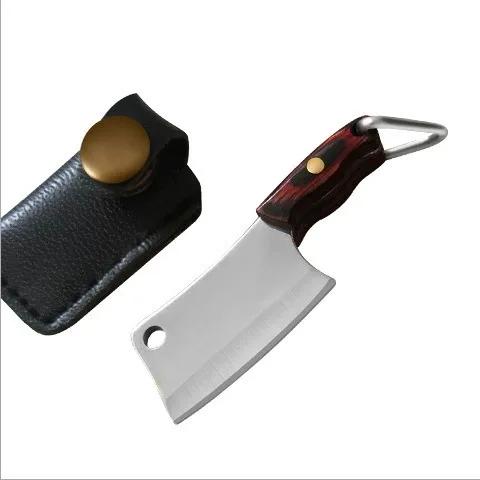 Mini faca de cozinha em aço inoxidável, Demolição e coleção expressa, faca portátil, cortar frutas chaveiro, presente do ornamento - Image 1