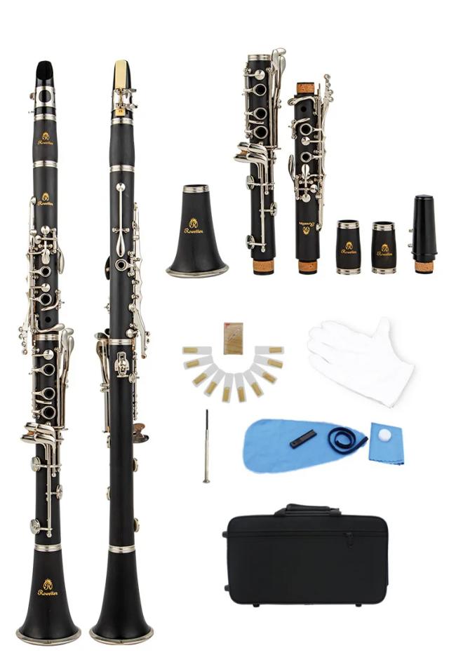 Clarinete Rowtter Modelo B17 em Sib - Corpo de ABS e Qualidade Sonora Superior