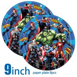 Suprimentos de Festa de Super Heróis Vingadores, Decoração de Aniversário Infantil, Copo Boy, Prato, Guardanapo, Toalha de Mesa, Balão para Criança - Image 2