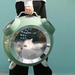 Grande capacidade pet carrier com temperatura e umidade lembrete, inteligente, portátil, confortável, ao ar livre - Image 3